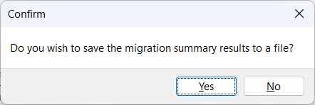 Save a local copy of the migration summary.